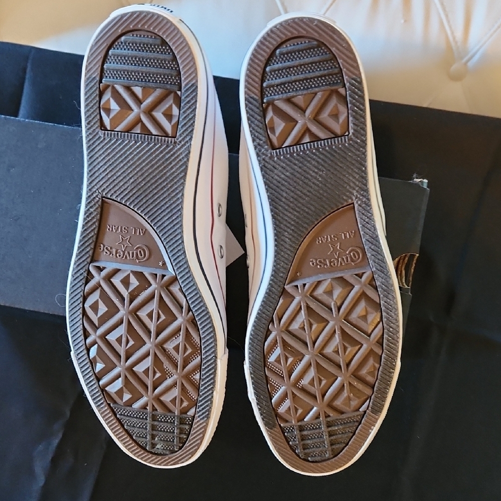Converse White Sneakers with Rhinestone Toes - Picture 2 of 8